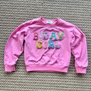Lola + The Boys Pink B'Day Girl Sweatshirt